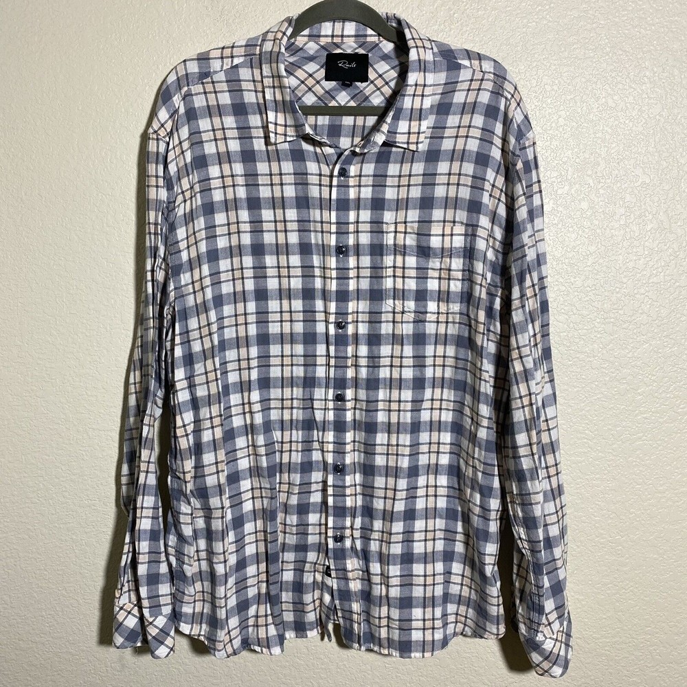 Rails Mens Shirt Size XXL Wyatt Twilight Citrus Button Front Cotton